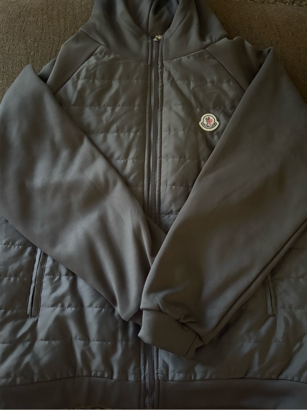 Moncler Grey Verney down-paneled jacket